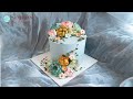 How To Make Best Flowers Cake | Cách Trang Trí Bánh Hoa Cực Xinh Xắn