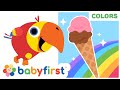 Toddler learning videos | Learn colors w Color Crew & Larry | Fun Coloring for kids | BabyFirst TV