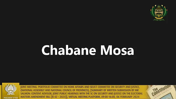 Joint Meeting: Portfolio Committee on Home Affairs and Select Committee on Security and Justice, …