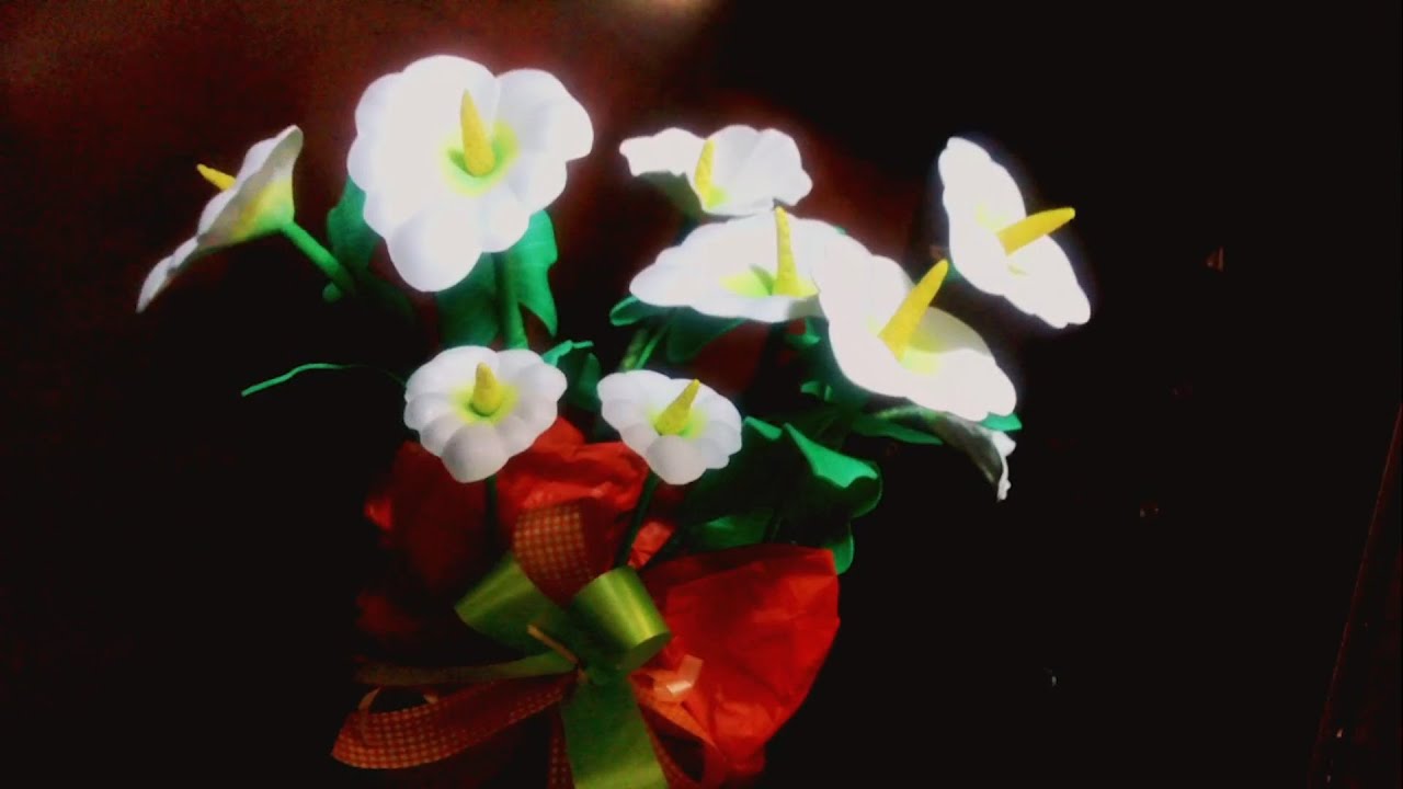 Como hacer anturios fomi ( how to make fomi anthuriums)