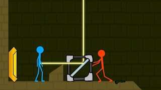 Watergirl and Fireboy , Stickman Animation (Part 2 - Ice Light in Forest Temple)