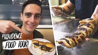 Providence FOOD TOUR! Wieners, Stuffies, Coffee Milk & More  + Exploring the City!