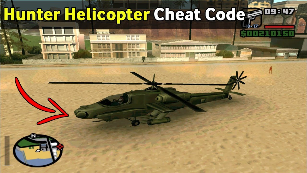 Código do helicóptero de guerra Hunter do GTA San Andreas 