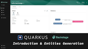 Quarkus Backstage: Introduction and entity generation