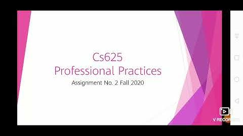 Cs625 Professional Practices | Assignment No. 2 Fall 2020 Solution