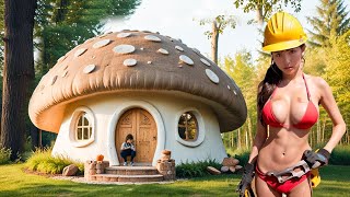 TIMELAPSE: 30Days Building a Mushroom-shaped House 2024 - Design And Building a Unique House