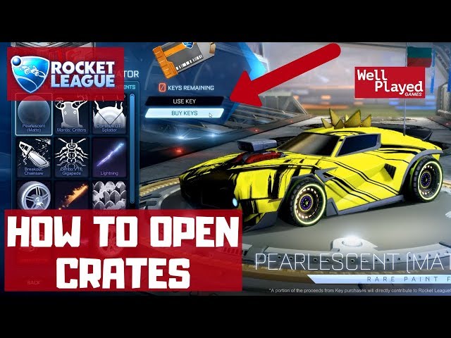 HOW TO OPEN CRATES AND USE KEYS | ROCKET LEAGUE - YouTube