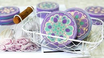 花片渲染皂 - how I made the kaleidoscope soaps with 2pcs of floral discs - 手工皂