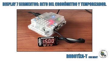 Cronómetro y temporizador con display de 7 segmentos de MBOT.