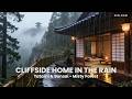 🔴 12 Hours Heavy Rain at a Cliffside Japanese Home | Warm Tatami &amp; Misty Pagoda | Sleep | HD