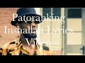 Patoranking- Inshallah Lyrics Video