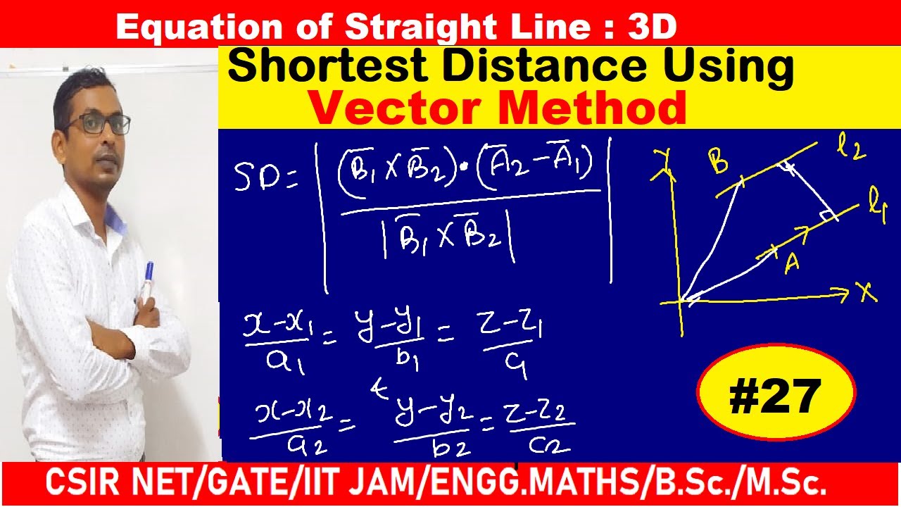 27-shortest-distance-between-two-line-using-vector-method-shortest