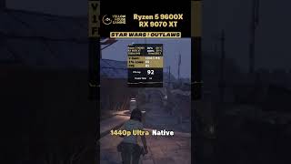RX 9070 XT +1440p Ryzen 5 9600X  Star Wars Outlaws