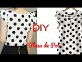 Como fazer Blusa de Poá_ Diy Blusa _Costura Fácil Passo a Passo