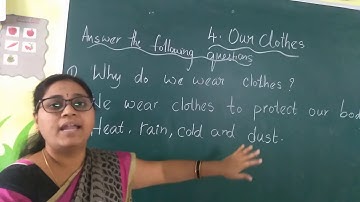 class 2 EVS lesson 4 our clothes question and answers part 1