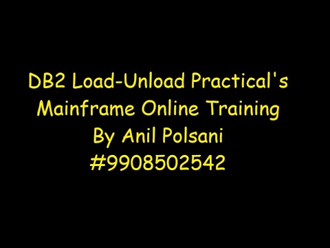 DB2 Load & Unload Practical  | Mainframe Training in Telugu | By Anil Polsani | +91-9908502542