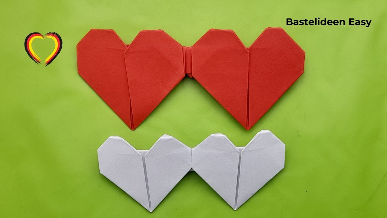 Wie Man Ein Doppeltes Herz Faltet - Origami Doppelherz