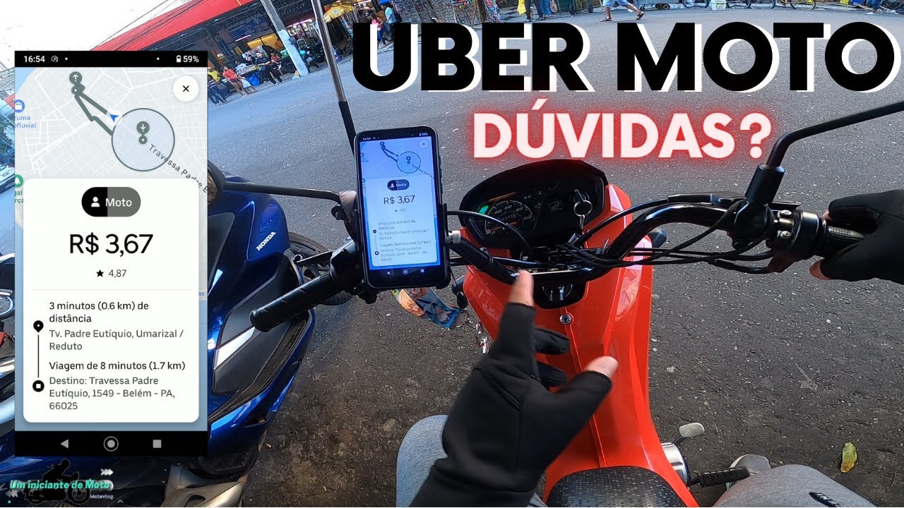 TIRANDO DÚVIDAS DA UBER MOTO (TELA GRAVADA) BELÉM-PA