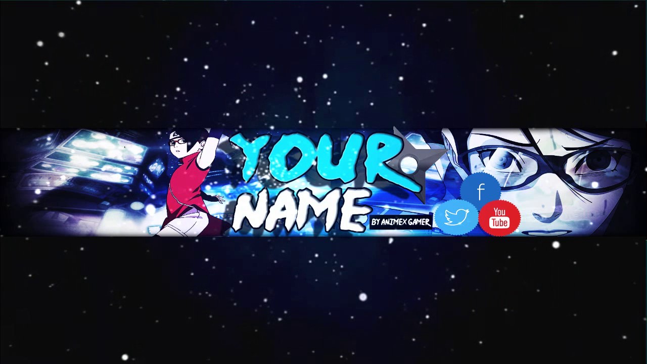 Banner De Sarada Uchiha Editable Youtube