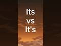 Stop Confusing "Its" vs "It’s" | Easy Grammar Trick #english #shorts #vocabulary