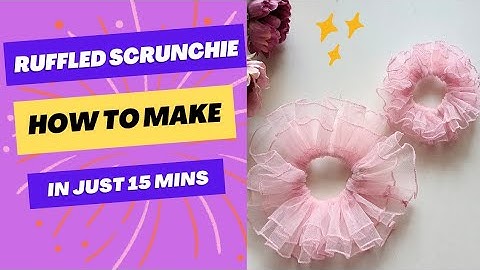 Ruffle Scrunchie pattern | easy to make DIY in 15 mins | scrunchie tutorial #viralvideos #subscribe