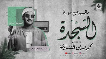 بأدائه الباكي الشهير | سورة السجدة للشيخ محمد صديق المنشاوى قمه فى الجمال والروعه 🎧