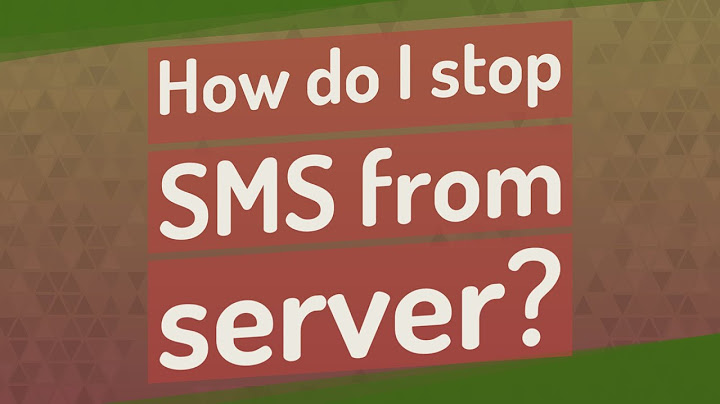 Send as sms via server what does that mean