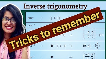 Trick to remember inverse trigonometry table and trigonometry table  chapter 2 class 12 maths