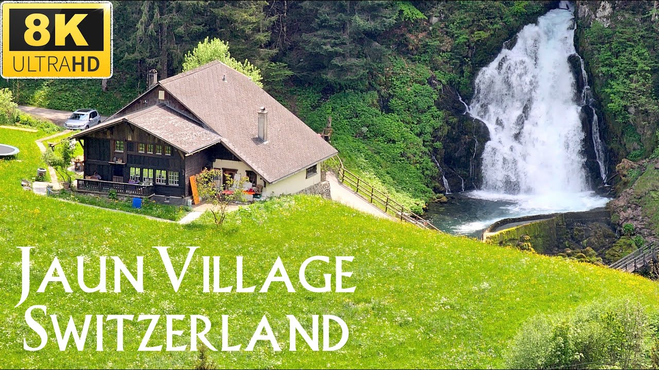 [ 8K ] Деревня Яун и Таинственный водопад - Скрытые жемчужины Швейцарии | Яунпасс | Видео 8K UHD