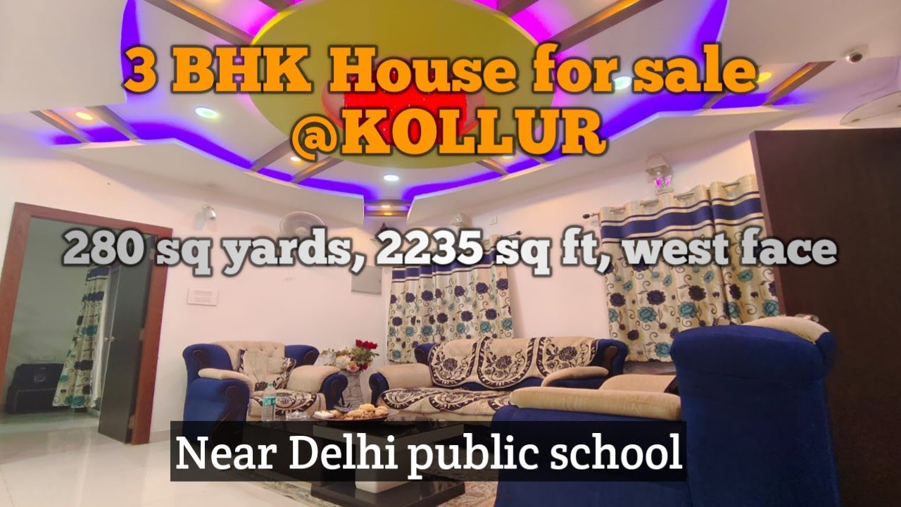 3BHK house for sale at Kollur, west face hyderabad real estate near