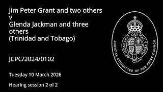 Jim Peter Grant and two others v Glenda Jackman and three others (Trinidad and Tobago)