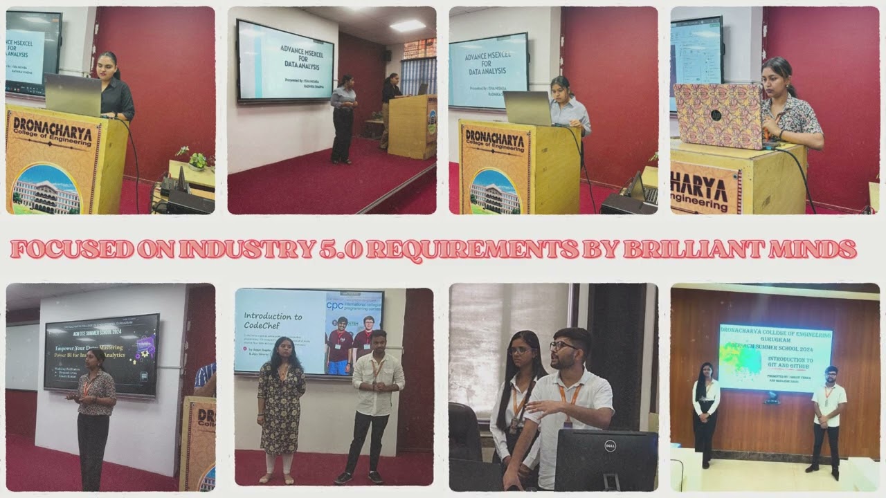 DCE ACM Summer School 2024 Highlights | Microsoft Azure, GIT, Industry 5.0 Workshops