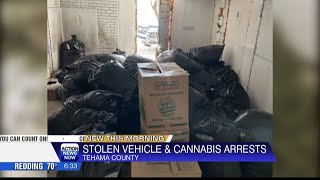 Six people arrested by California Highway Patrol in connection to stolen car, cannabis discovered