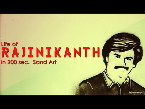 ' 66 Years of RAJINIKANTH in 200 sec.' | Rahul Arya | Best Sand Art .com