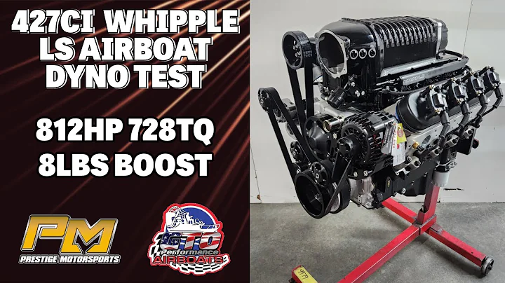 812HP Whipple Supercharged 427ci LS Dyno Test for GTO Airboats at Prestige Motorsports