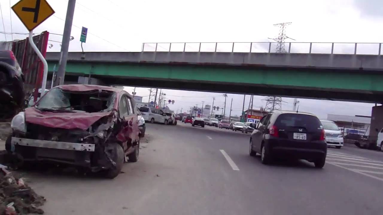 2011/3/22　45号線を多賀城から中野栄へ向かう