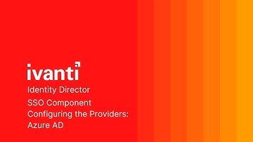 Identity Director SSO component - Configuring the Providers (Azure AD)