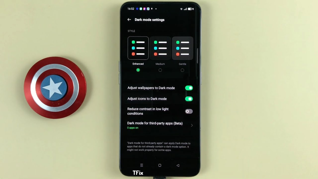 Dark mode on OPPO Reno2 F Android 11