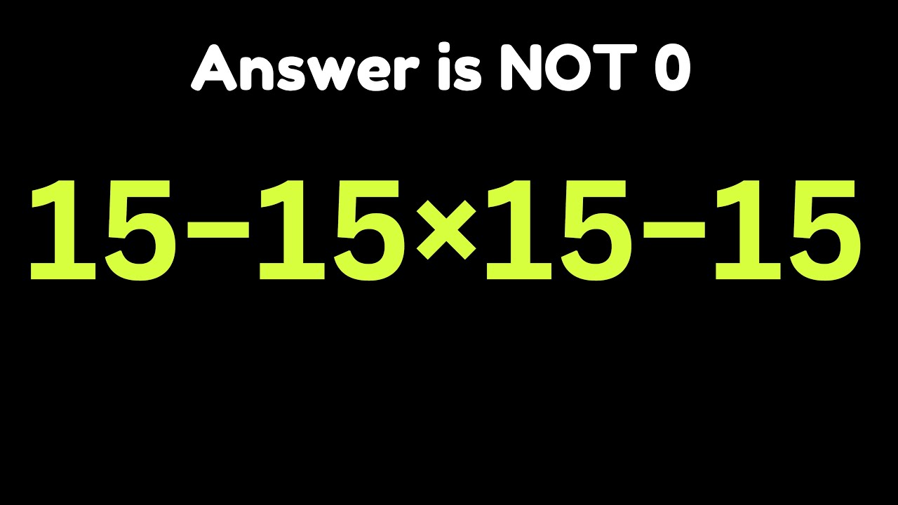 Only 1% Can Solve This Math Problem
