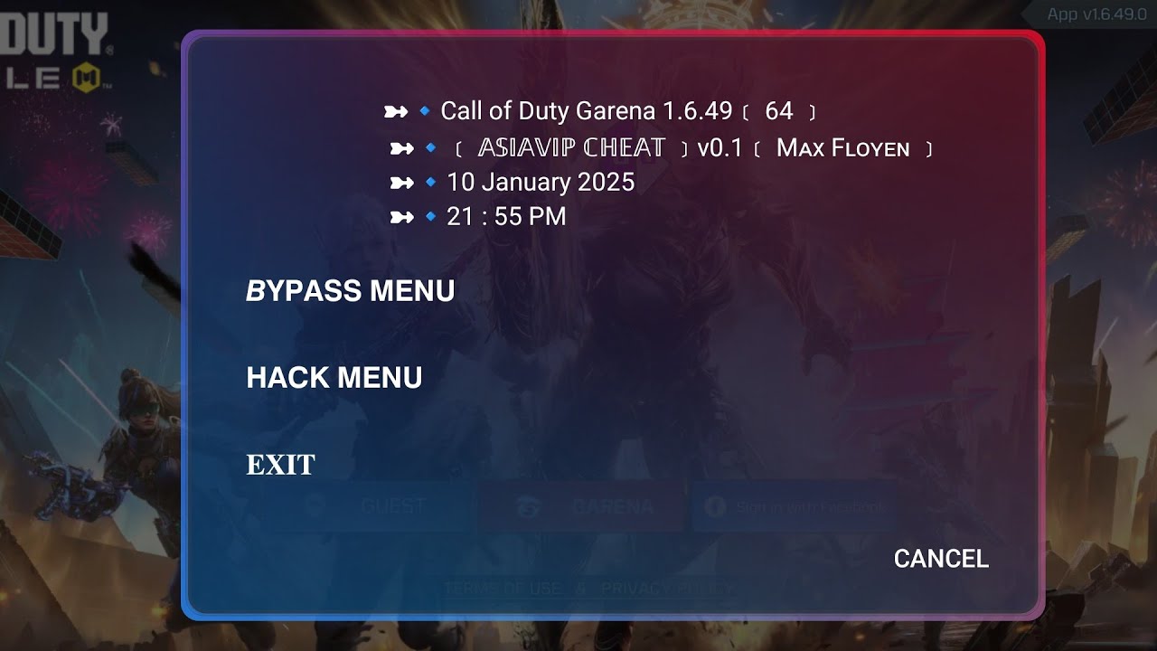 FREE CODM:GARENA | SCRIPT 1.6.49 [64 Bit] | MXF v0.3(UPDATED) - YouTube