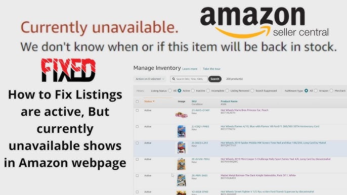 How To FIX Currently Unavailable Listing On