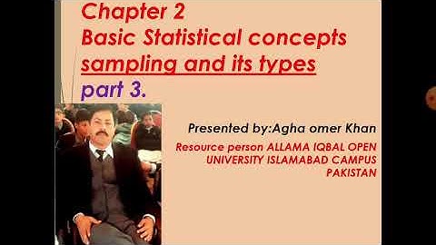 Basic statistical concept||types of sampling||b.ed||course code 8614||aiou