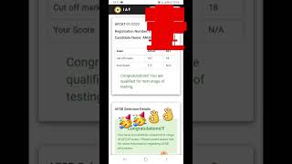 Afcat written Exam Cleared 🥳🥳 #shorts #afcatresult #afcatcutoff #airforceresult #airforce #afcatAfsb
