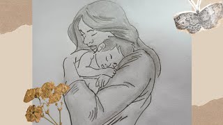 Bond of Love: Drawing Mother with Baby - Step-by-Step Tutorial for Mother's Day"#drawing #art
