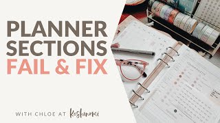 Planner flip - sections setup FAIL and how I plan to FIX it