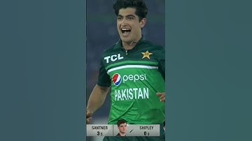 Naseem Shah With killer Yorker Clean bowled Shipley 🔥 #shorts #cricketshorts #viralshorts #pakvsnz