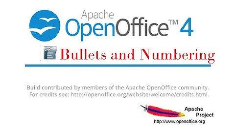 Open Office Writer - Bullets and Numbering
