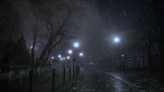 City Alley at Night — Soft Rain & Streetlight Ambience | Relax • Study • Sleep screenshot 1