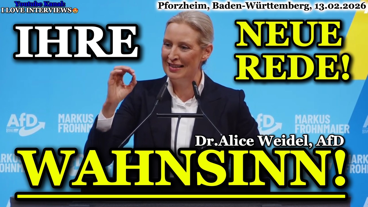 Dr. Alice Weidel , AfD: GÄNSEHAUT REDE!💥in Pforzheim 13.02.2026😍🙏