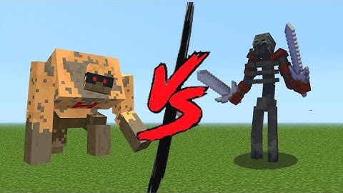 Mutant Husk vs Mutant Wither Skeleton in Minecraft Mob Battle
